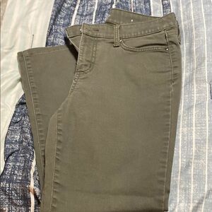 Olive Green Jeans St John’s Bay straight leg
